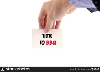 Time to bbq text concept isolated over white background