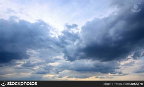 timelapse evening sky. video without the birds.