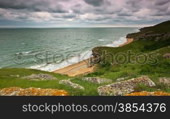 timelapse landscape generals beaches. Crimea, Ukraine.