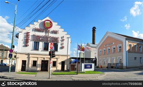 TIMISOARA, ROMANIA - 5.7.2015: beer factory architecture editorial