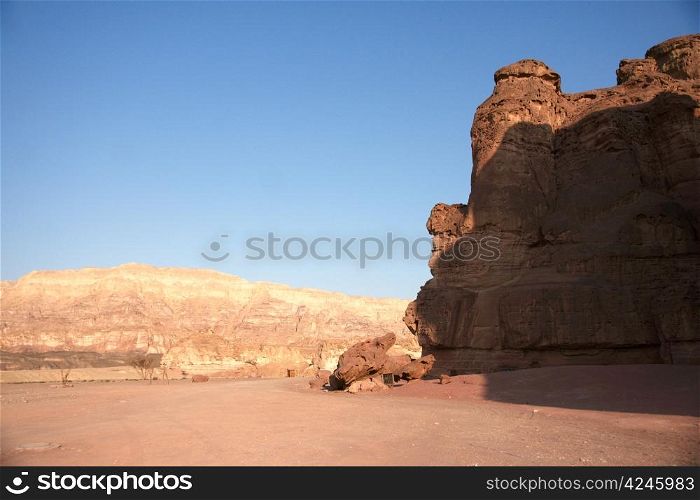 Timna geological park for tourists in Israel
