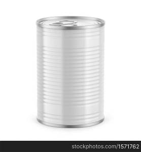 Tin Can 3D Rendering on white background