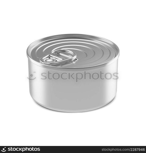 Tin Can 3D Rendering on white background