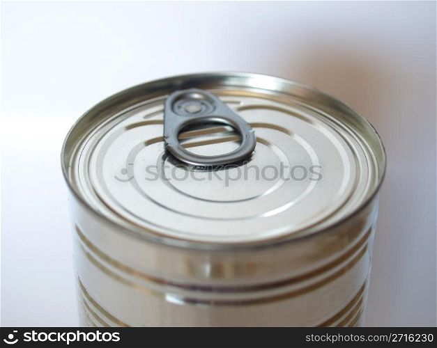Tin can. A tin can for canned food conservation