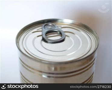 Tin can. A tin can for canned food conservation