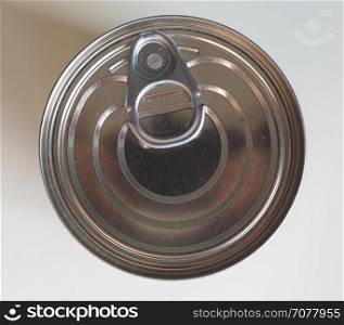 tin can canned food. a tin can for canned food conservation food