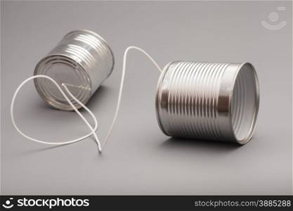 tin can phone.communication concept