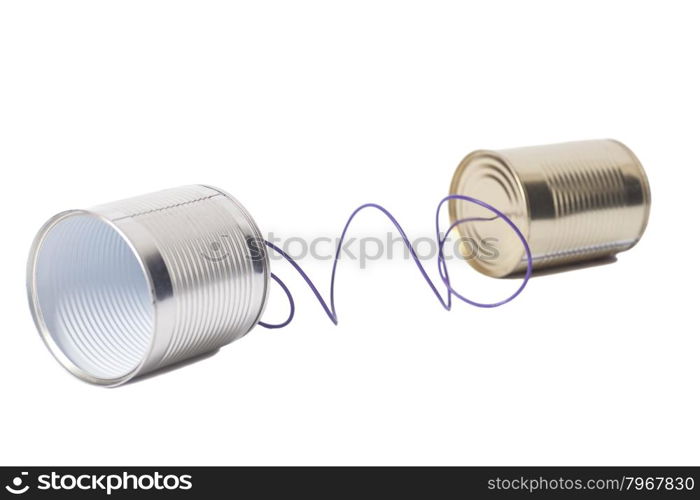 tin can phone.communication concept