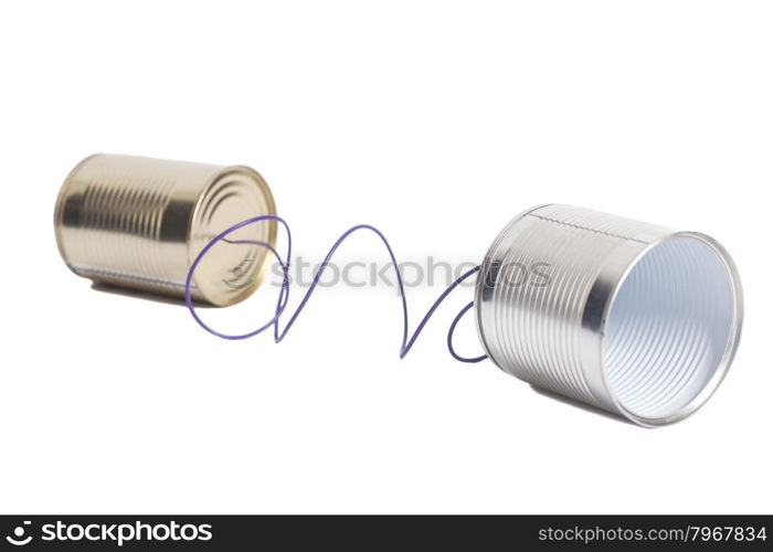 tin can phone.communication concept