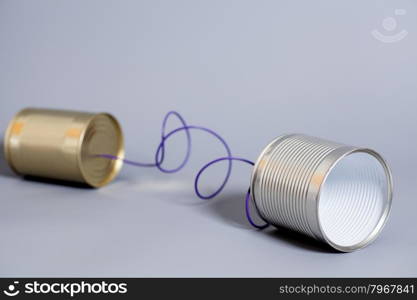 tin can phone.communication concept