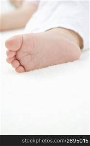 Tiny foot of baby