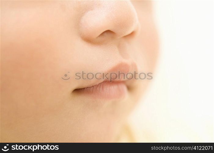 Tiny mouth of baby