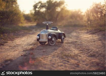 Tiny rider toy car outdoors
