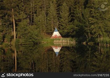 Tipi in the forest