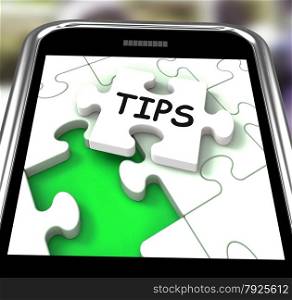 . Tips Smartphone Showing Internet Prompts And Guidance