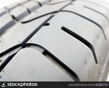 tire tread closeup in a tire shop