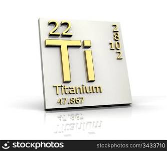 Titanium form Periodic Table of Elements - 3d made