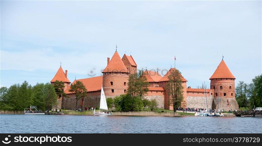 TLithuania tourism attraction - castle on a lake