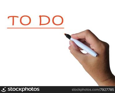 To Do Word Showing Aims Tasks And Get Done