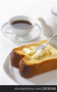 Toast and coffee