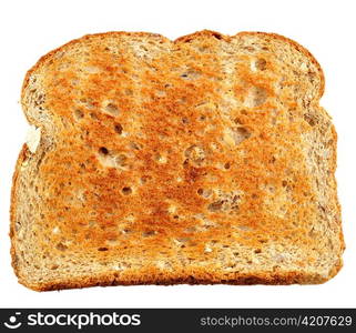 toast , close up shot on white background