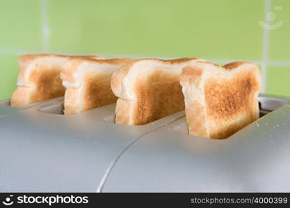 Toast in a toaster