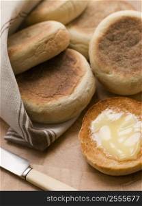 Toasted English Muffins with Butter