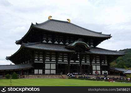 Todai-ji temple in Nara. Great Buddha Hall, daibutsuden, of the Todai-ji buddhist temple in Nara, Japan