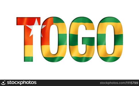 togo flag text font. nation symbol background. togo flag text font