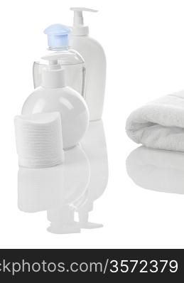toilet articles with towel
