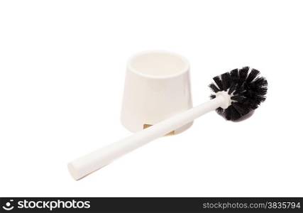 Toilet brush isolated on white