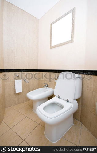 Toilet in the bathroom