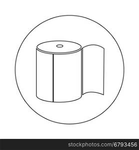 Toilet Paper Icon illustration design