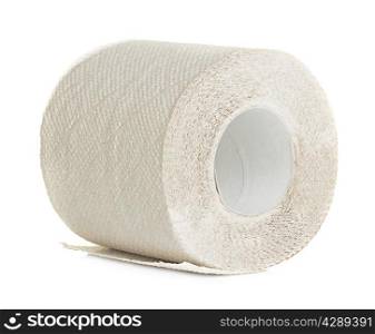toilet paper isolated on white background
