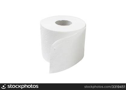 Toilet paper isolated on white bg