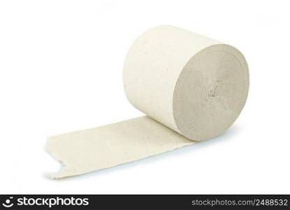  toilet paper isolated on white close up