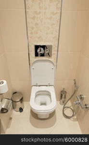 Toilet room in the modern interior