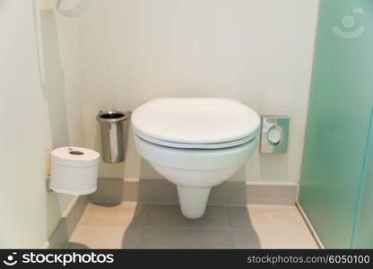 Toilet room in the modern interior