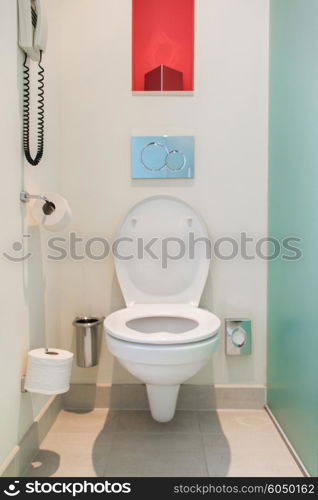 Toilet room in the modern interior