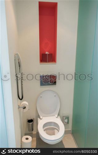 Toilet room in the modern interior