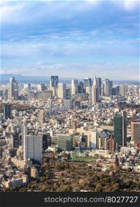 Tokyo city skyline in Shinjuku area
