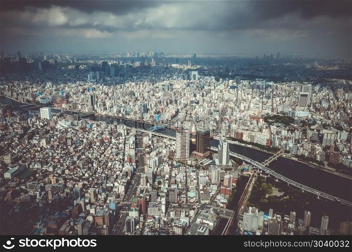 Tokyo city skyline panorama aerial view, Japan. Tokyo city skyline aerial view, Japan. Tokyo city skyline aerial view, Japan