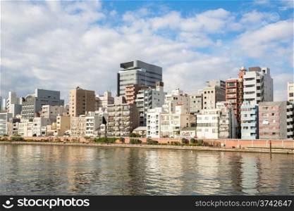 Tokyo Cityscape along sumeda river Japan