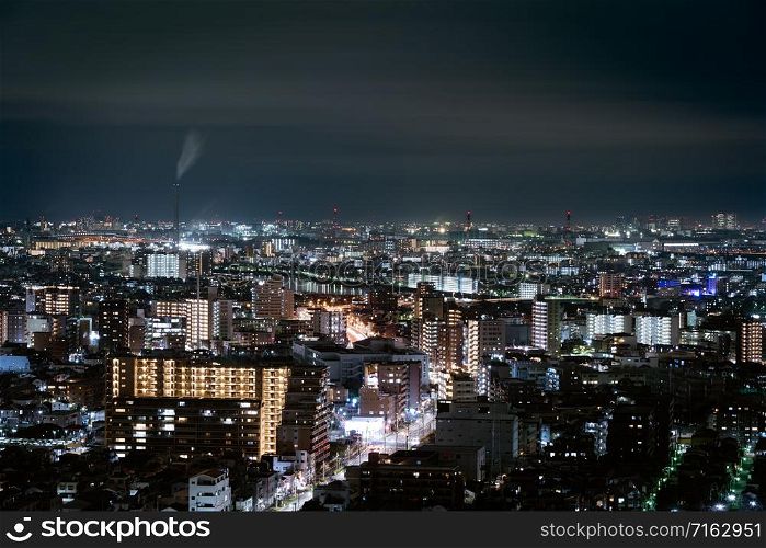 Tokyo cityscape at night, Japan