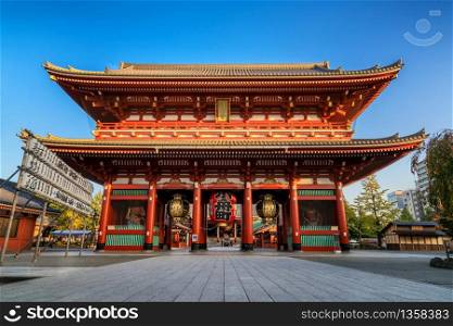 TOKYO, JAPAN - NOV 13, 2016: Sensoji Temple in Tokyo, Japan on November 13 2016. Oldest temple in Tokyo and it is one of the most significant Buddhist temples located in Asakusa area.