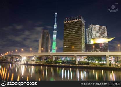 Tokyo, Japan skyline in twilight