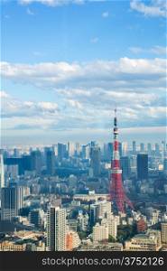 Tokyo Tower with skyline cityscape in Japan