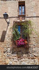 Toledo facades Castile La Mancha of Spain