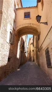 Toledo juderia arch in Castile La Mancha of Spain