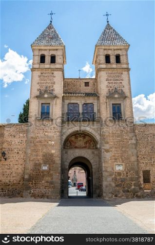 Toledo&rsquo;s gate or Puerta de Toledo in Madrid Spain